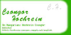 csongor hochrein business card